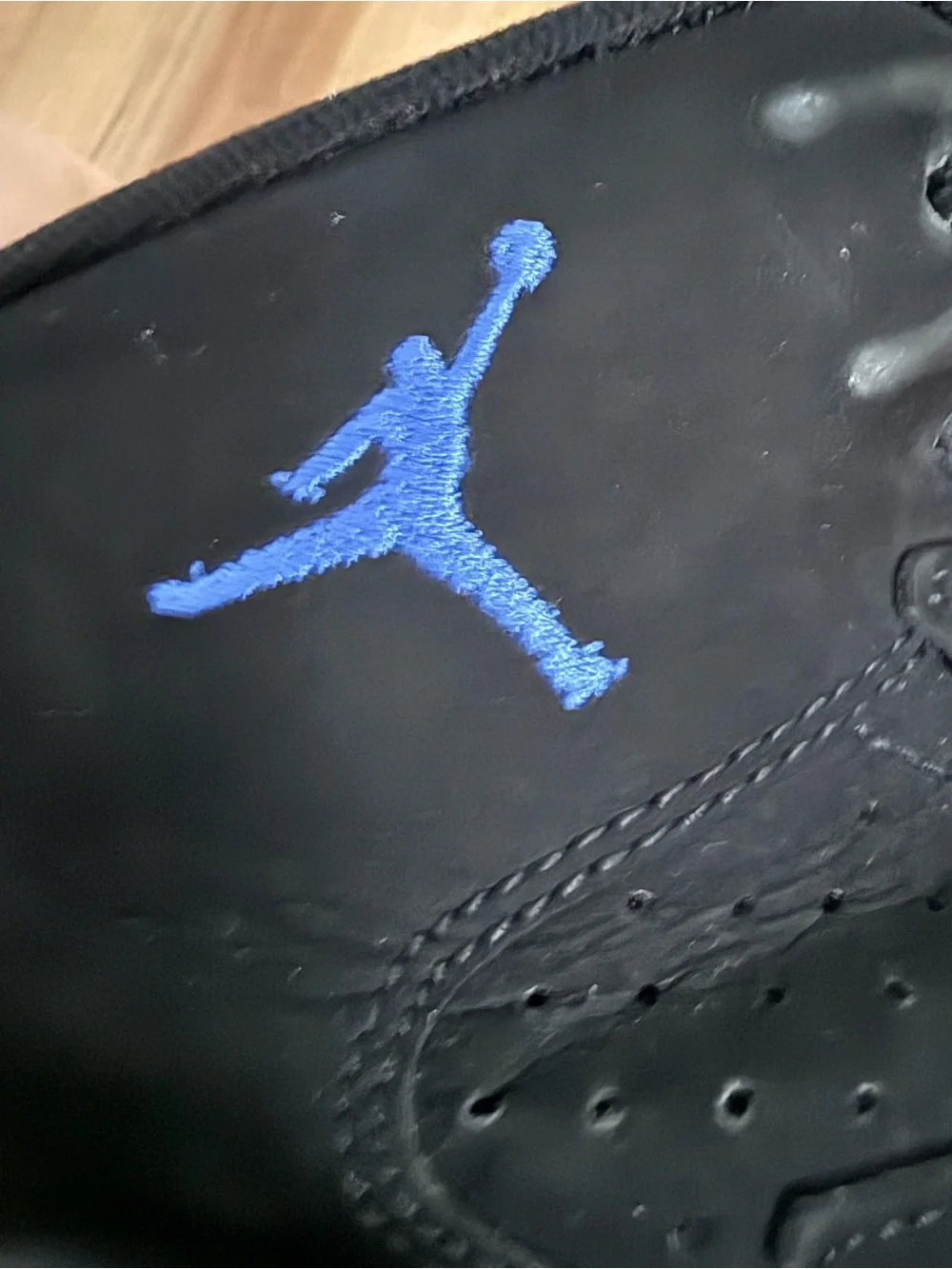 Jordan Men's Black & Blue High-Top Basketball Sneakers